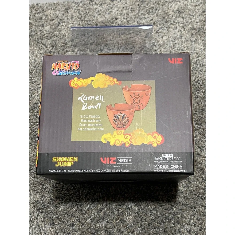 Ramen Bowl Naruto Shippuden Orange New CultureFly Anime 18.9oz OS